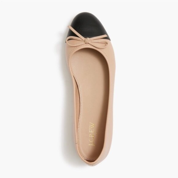 NWT J.Crew Factory Ballet Flats with Cap Toe - Picture 3 of 3